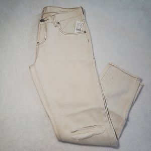 PACSUN : Beige Skinny Boyfriend Jeans